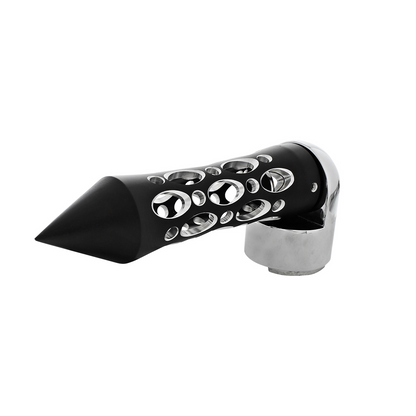 Thread-On Daytona Spike Gearshift Knob With 13/15/18 Speed Adapter - Black/Horizontal