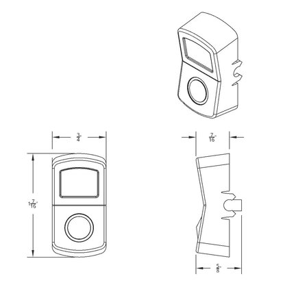 "Headlight" Rocker Switch Cover With Clear Crystal