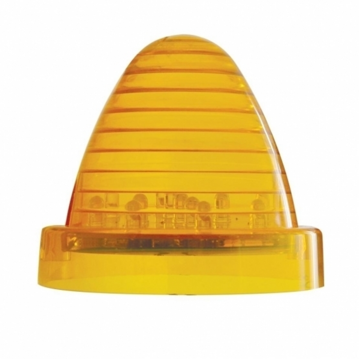 13 LED Beehive Truck-Lite Style Cab Light - Amber LED/Amber Lens (Bulk)