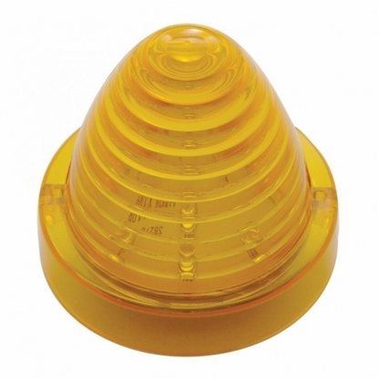 13 LED Beehive Truck-Lite Style Cab Light - Amber LED/Amber Lens (Bulk)