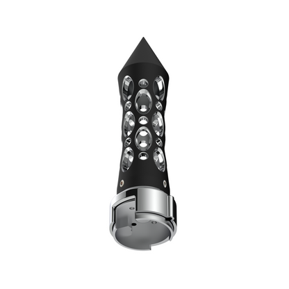 Thread-On Daytona Spike Gearshift Knob With 13/15/18 Speed Adapter - Black/Vertical