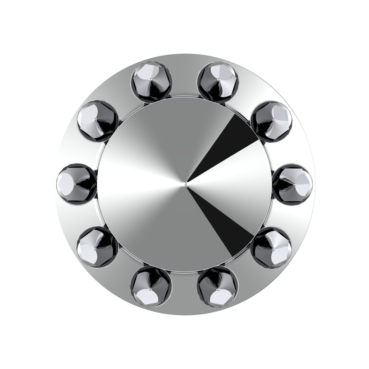 Spike Rear Axle Cover With 33mm Spike Thread-On Nut Covers - Chrome