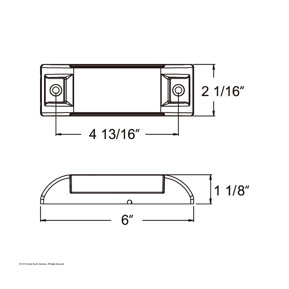 13 LED Reflector Rectangular Light (Clearance/Marker) - Red LED/Clear Lens