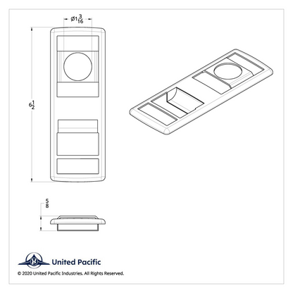Chrome Door Switch Cover With Power Windows/Mirrors/Door Locks For 2018-2026 Freightliner Cascadia - Driver