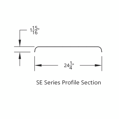 60" 430 Stainless Steel (16ga) Smooth Half Fender - SE Series (Pair)