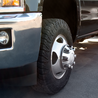 Chrome Cylinder Hubcap Nut Cover For 1999-2018 Chevy & GMC 2500/3500-Push-on (Color Box of 32)