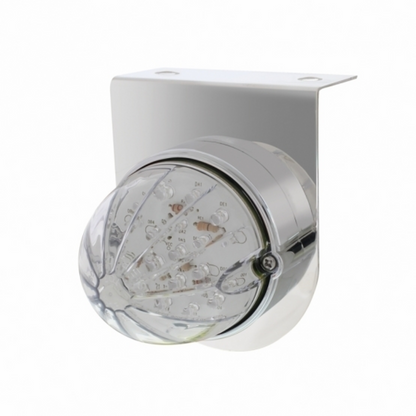 Stainless Light Bracket With 19 LED Bullet Style Grakon 1000 Light - Amber LED/Clear Lens