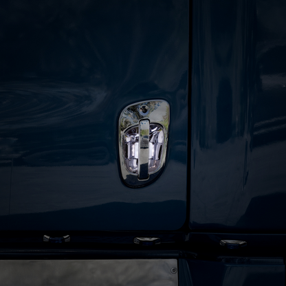 6 White LED Chrome Door Handle Cover for Freightliner - Driver