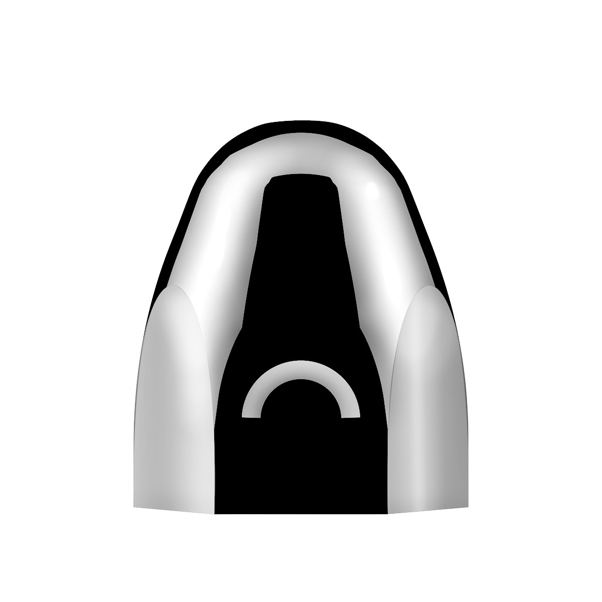 1-1/2" x 2" Chrome Steel Bullet Nut Covers (10-Pack)
