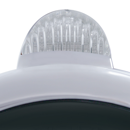 Chrome Guide 682-C Headlight H4 With White LED & Dual Mode LED Signal - Clear Lens
