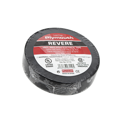 Vinyl Electrical Tape - Black .75"X.007"X60Ft 1 Roll