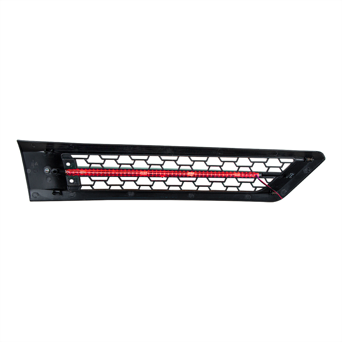 Hood Air Intake Grille With Red LED For 2018-2024 Freightliner Cascadia 126 - Driver