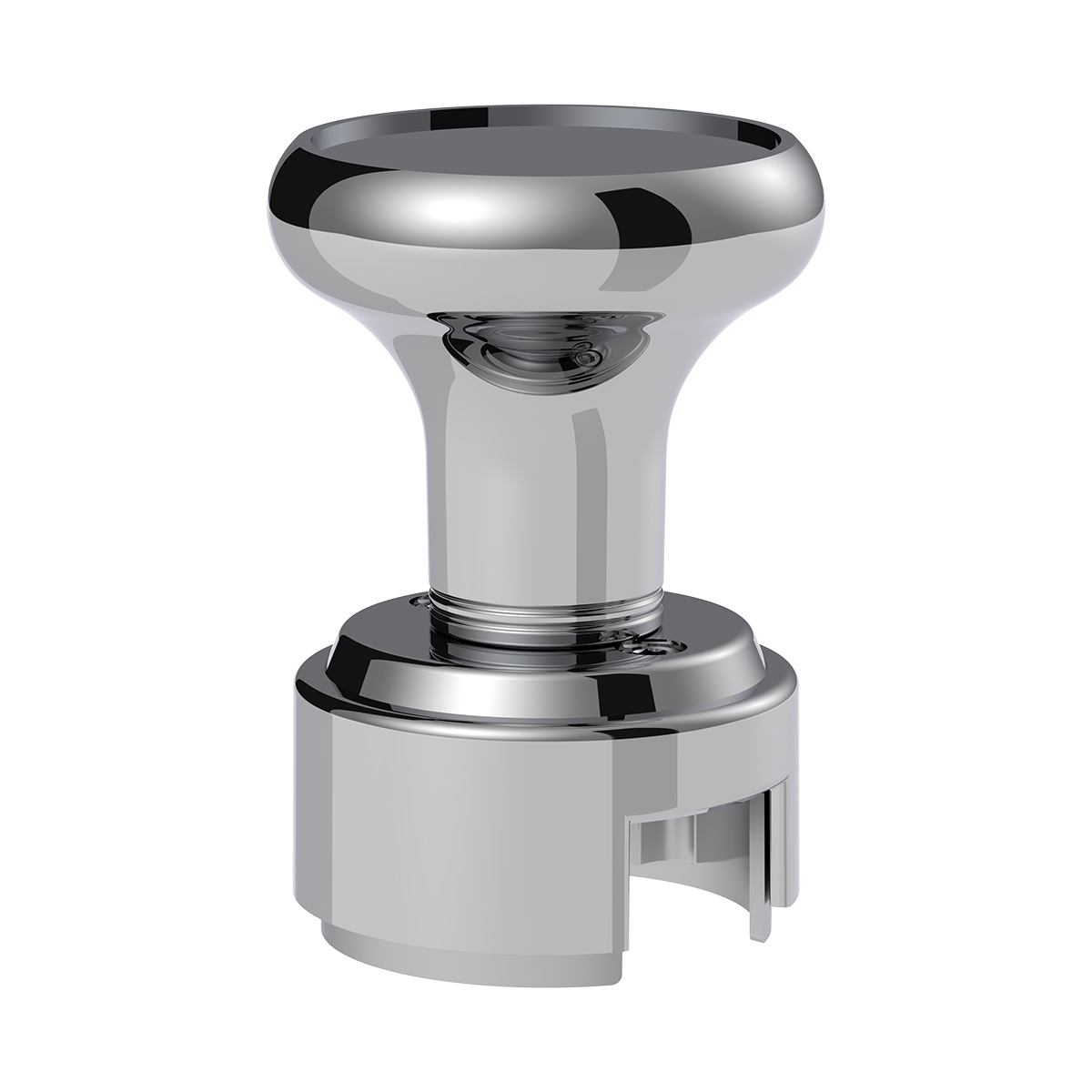 Thread-On Gearshift Knob & Adapter For Eaton Fuller Style 13/15/18 Shifter - Chrome