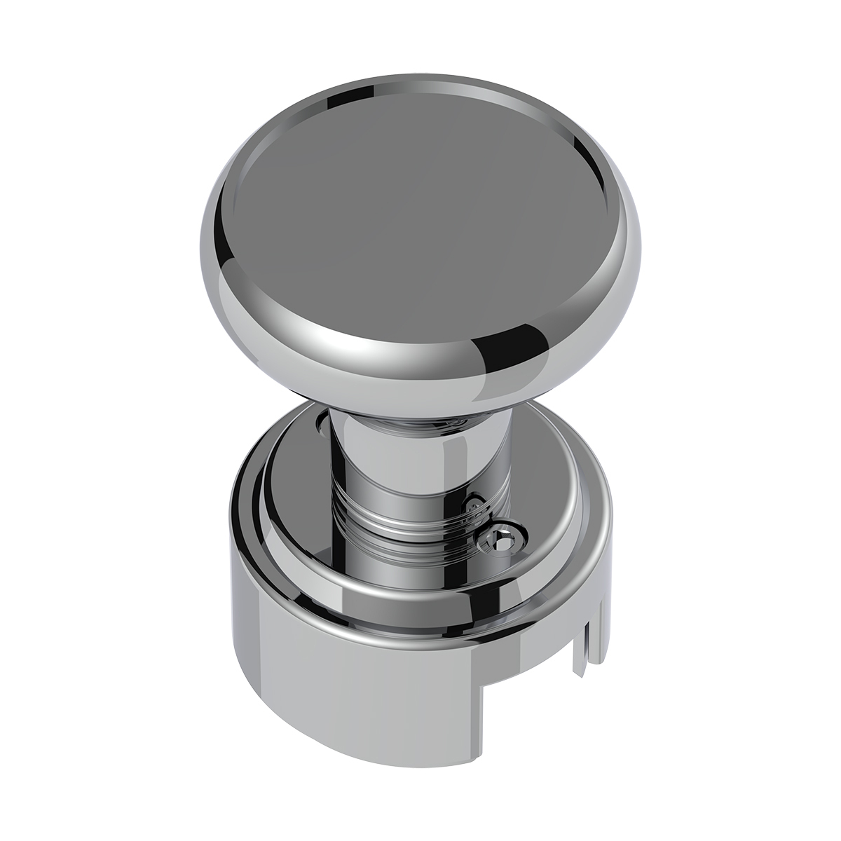 Thread-On Gearshift Knob & Adapter For Eaton Fuller Style 13/15/18 Shifter - Chrome