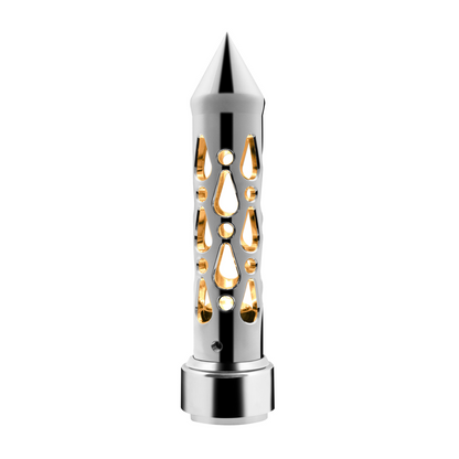 Brooklyn Spike Gearshift Knob With LED 9/10 Speed Adapter - Chrome/Amber LED