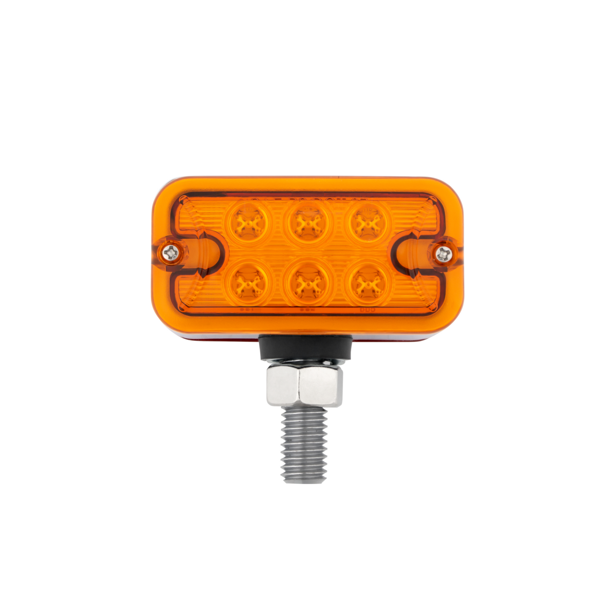 12 LED Dual Function Double Face Light - T-Mount - Amber & Red LED/Amber & Red Lens