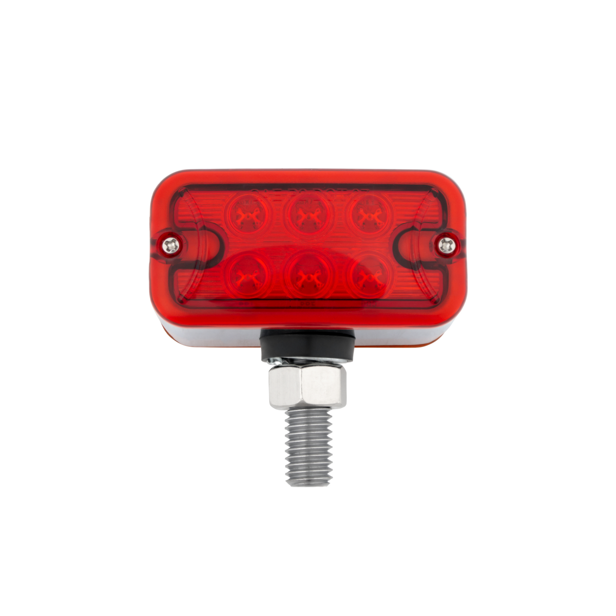 12 LED Dual Function Double Face Light - T-Mount - Amber & Red LED/Amber & Red Lens
