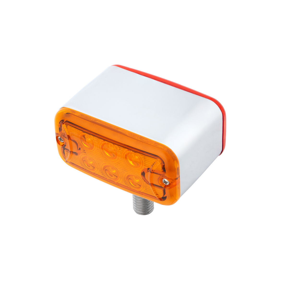 12 LED Dual Function Double Face Light - T-Mount - Amber & Red LED/Amber & Red Lens