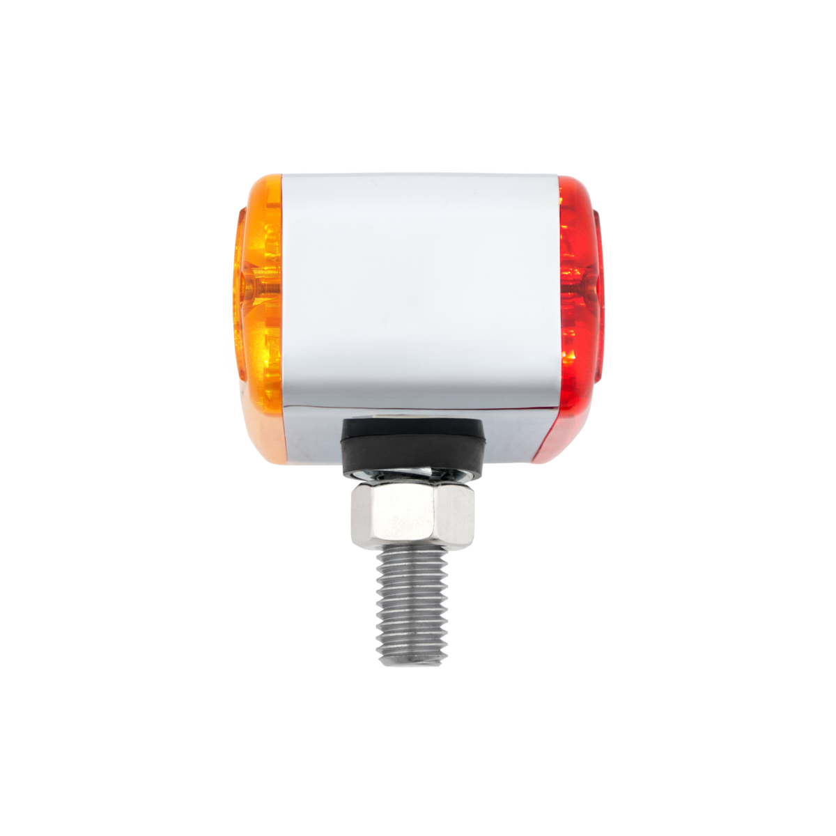 12 LED Dual Function Double Face Light - T-Mount - Amber & Red LED/Amber & Red Lens