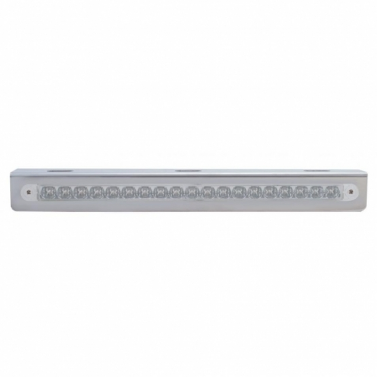 12-3/4" Stainless Light Bracket With 19 LED 12" Light Bar - Red LED/Clear Lens