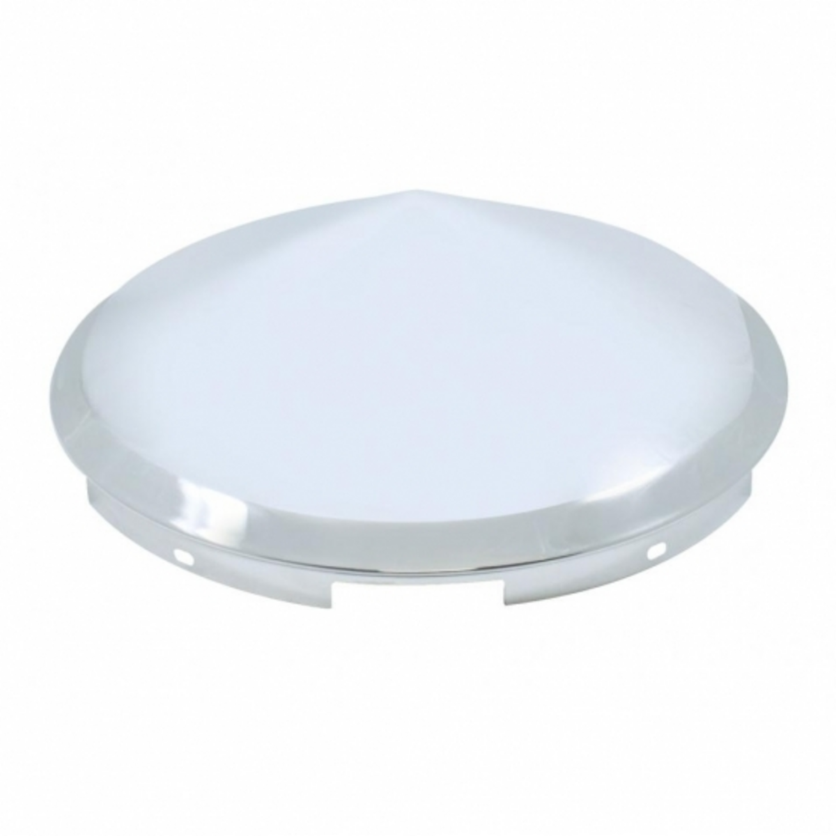 5 Even Notched Stainless Steel Pointed Front Hubcap - 7/16" Lip