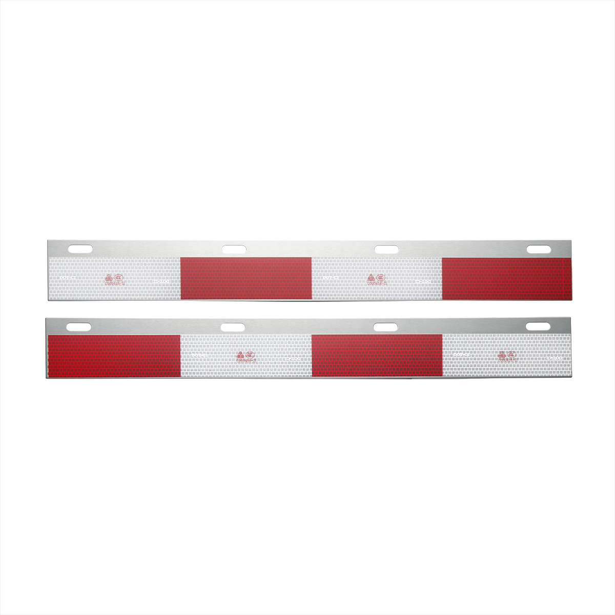 Aluminum Straight Conspicuity Reflector Top Flap Plates (2-Pack)