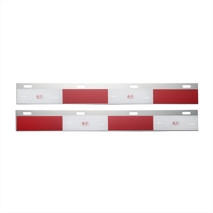 Aluminum Straight Conspicuity Reflector Top Flap Plates (2-Pack)