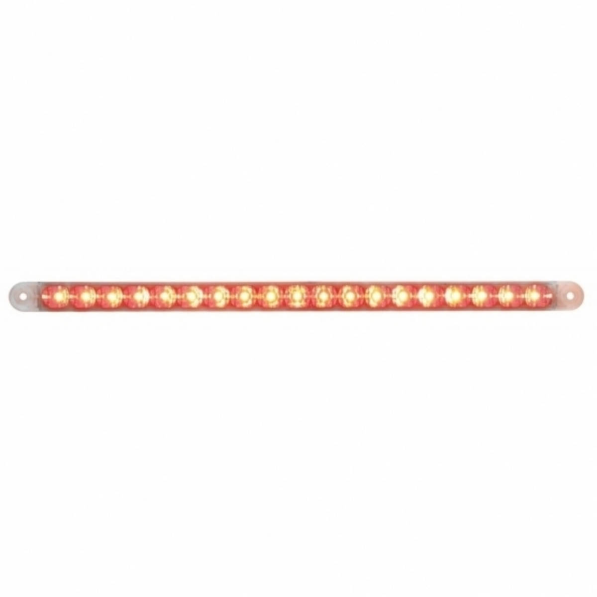 19 LED 12" Reflector Light Bar (Stop, Turn & Tail) - Red LED/Clear Lens