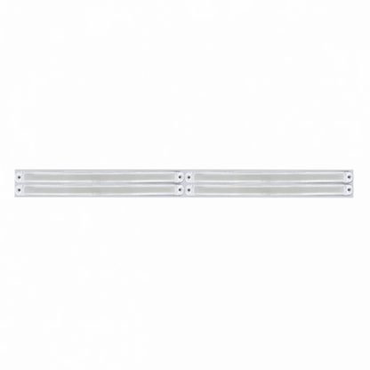 Chrome Top Mud Flap Plate With Four 24 LED 12" GloLight Bars - Red LED/Clear Lens (Each)