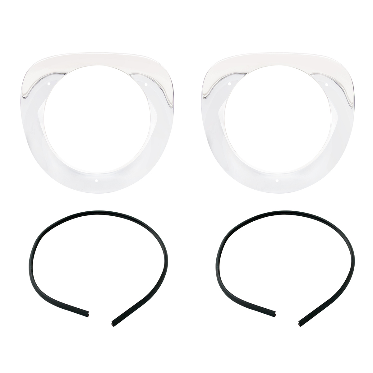 Chrome Headlight Bezels With Seals For 1955-1957 Chevrolet Truck (Pair)