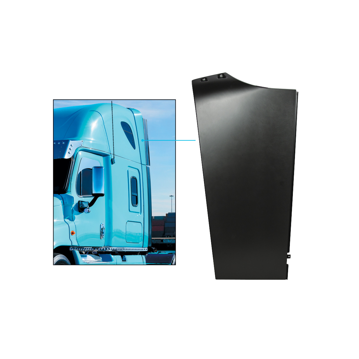 Upper Sleeper Fairing For 2008-2026 Freightliner Cascadia - Passenger