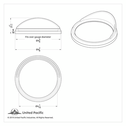 Speed/Tachometer Gauge Cover With Visor For 1997-2010 Freightliner Century