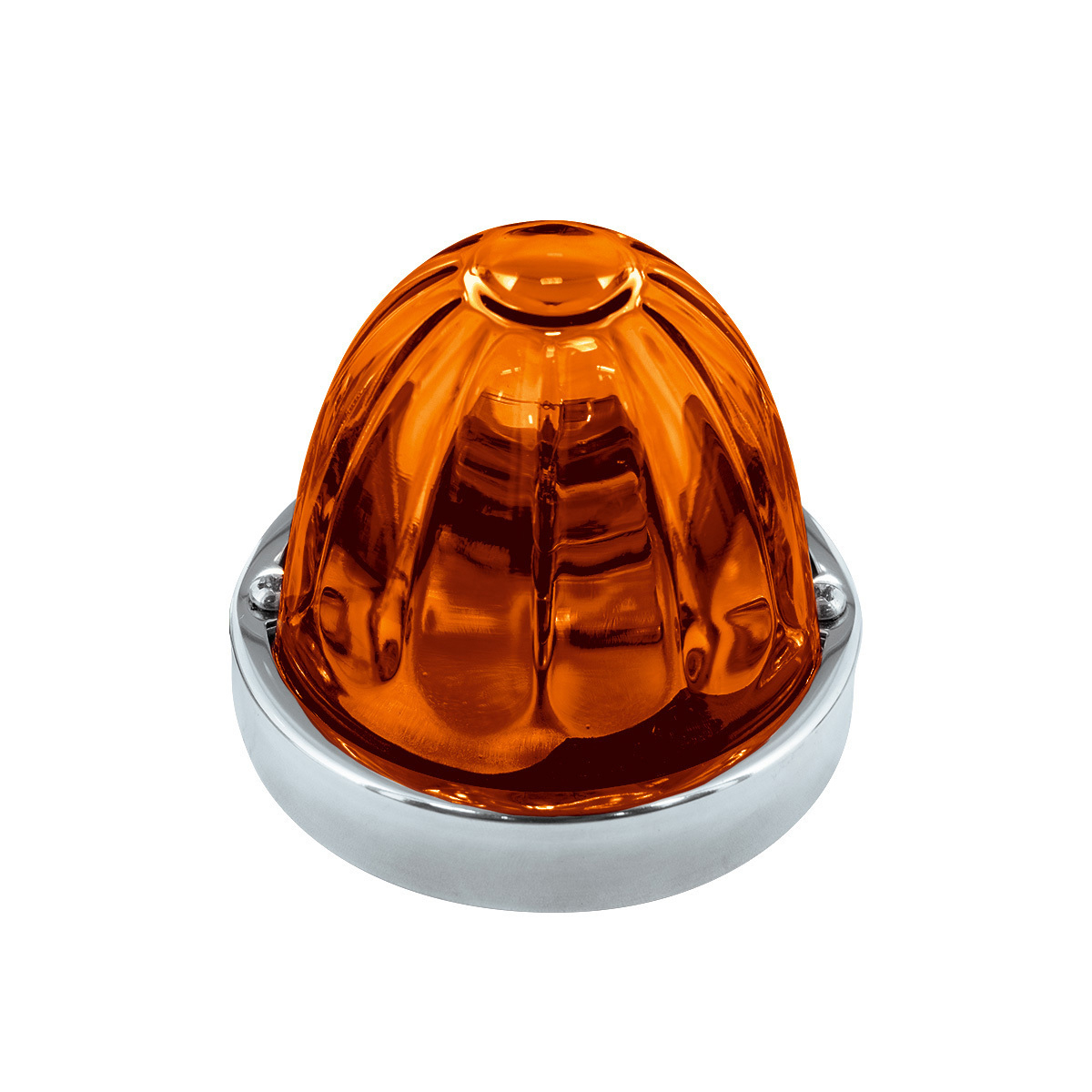 Glass Watermelon Flush Mount Kit - Amber