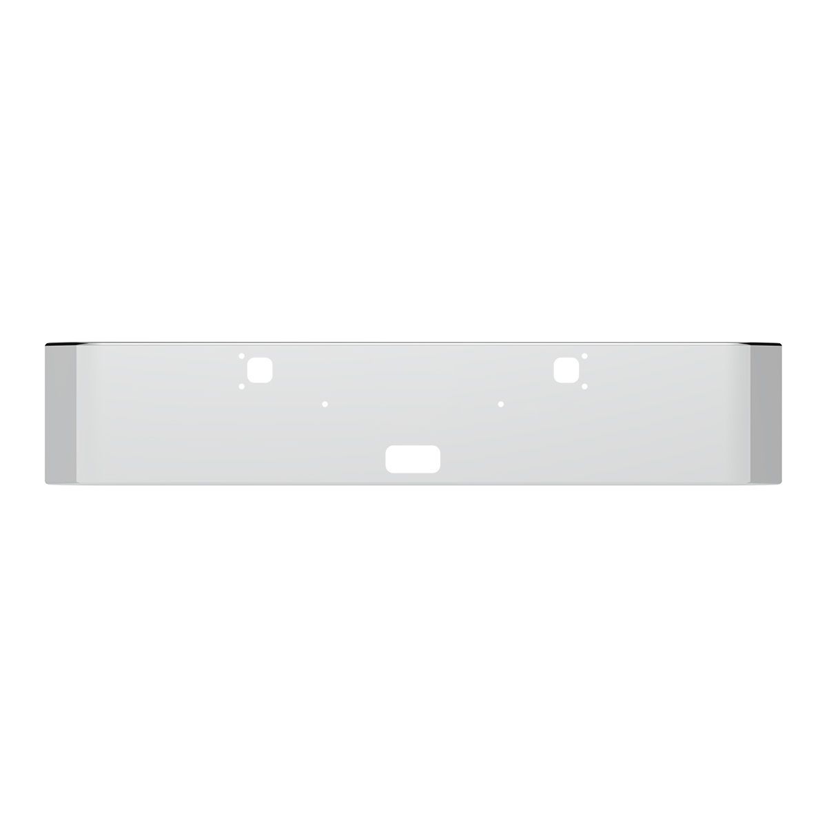 SS Clad Aluminum Bumper For 1982-2024 Kenworth W900 - Curved Ends