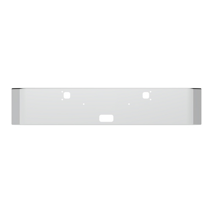 SS Clad Aluminum Bumper For 1982-2024 Kenworth W900 - Curved Ends