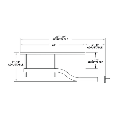 29" 430 Stainless Steel Universal Standard Duty Half Fender Mounting Arm Kit (Pair)
