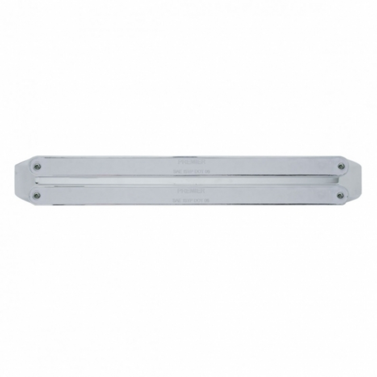 Dual 14 LED 12" Turn Signal Light Bars - Amber LED/Chrome Lens