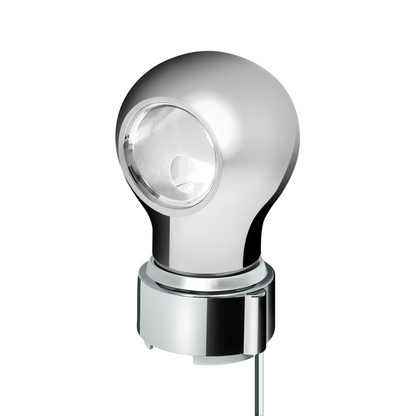 Thread-On Chrome Charlotte Gearshift Knob With LED 9/10 Speed Adapter-White LED