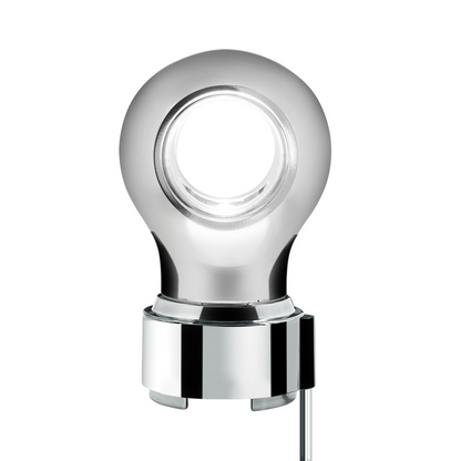 Thread-On Chrome Charlotte Gearshift Knob With LED 9/10 Speed Adapter-White LED