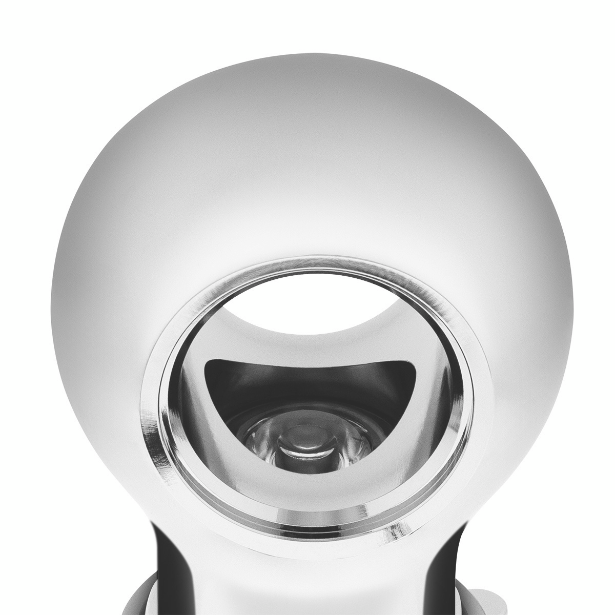 Thread-On Chrome Charlotte Gearshift Knob With LED 9/10 Speed Adapter-White LED