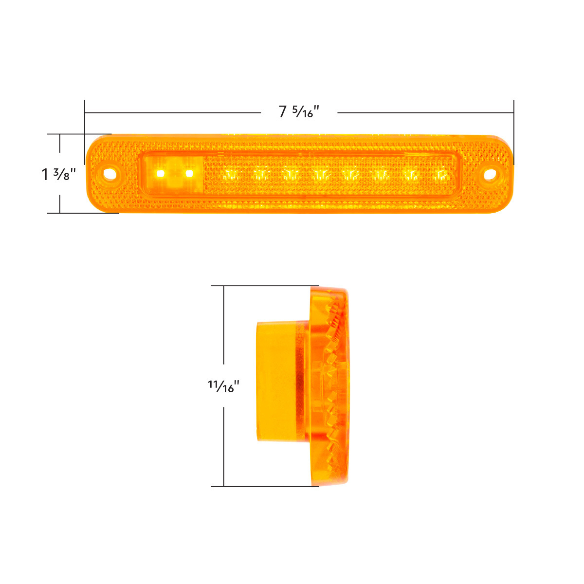 10 LED Side Marker For 1973-1979 Ford Truck-Amber Lens