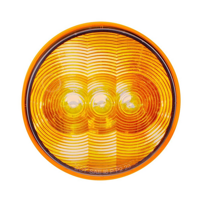 3 LED 4" Round Light(Turn Signal)-Amber LED/Amber Lens