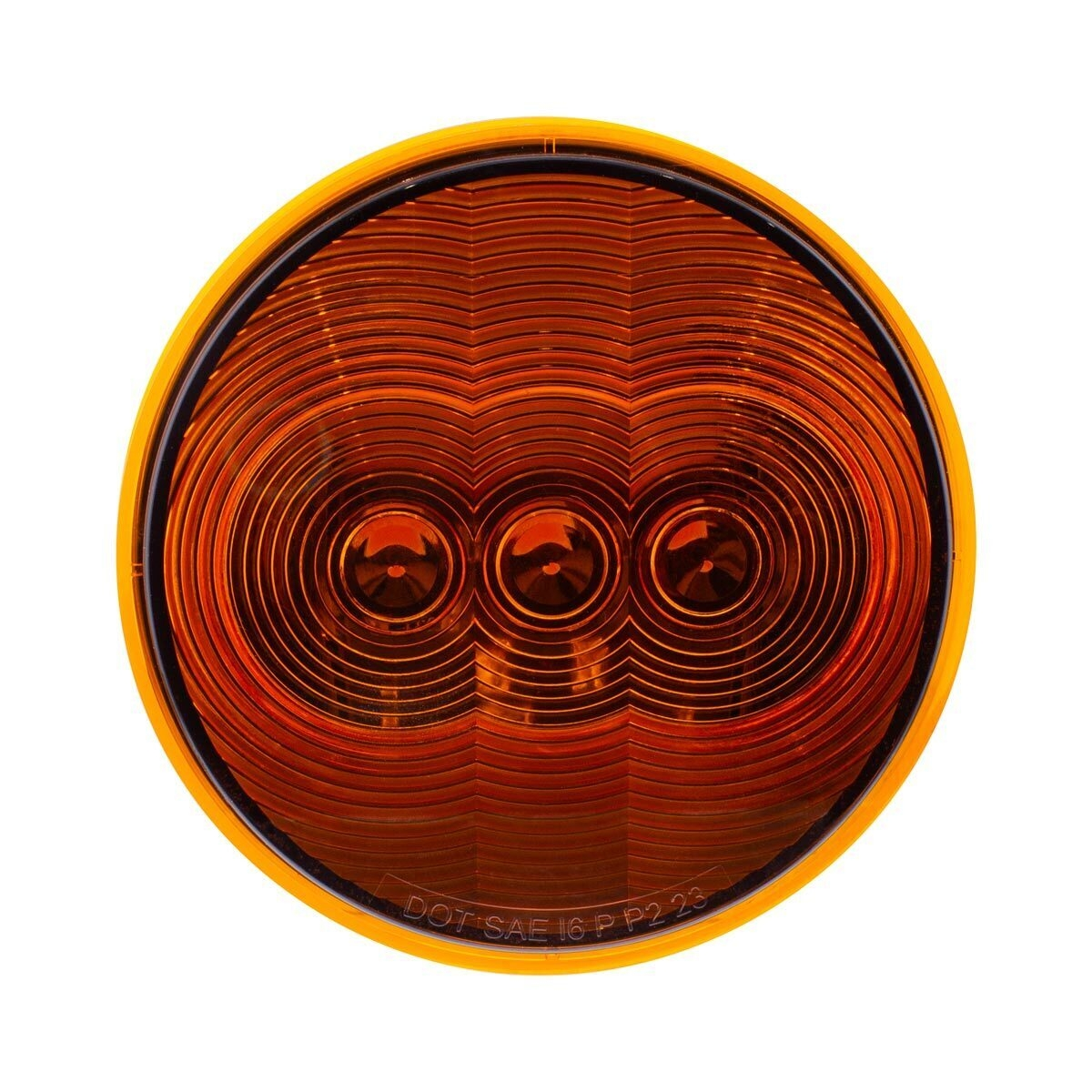 3 LED 4" Round Light(Turn Signal)-Amber LED/Amber Lens