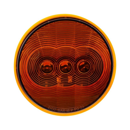 3 LED 4" Round Light(Turn Signal)-Amber LED/Amber Lens