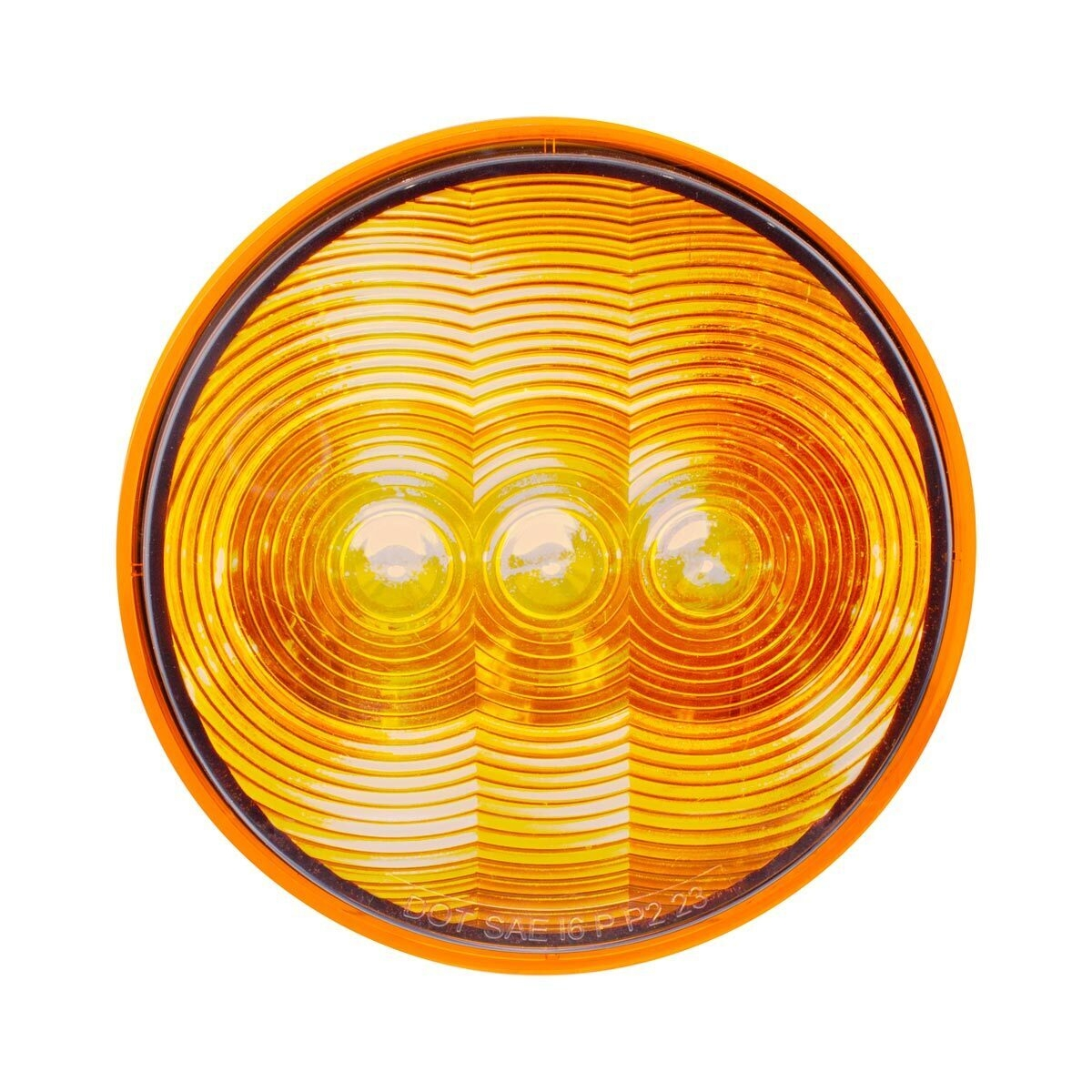 3 LED 4" Round Light(Turn Signal)-Amber LED/Amber Lens