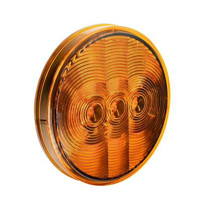 3 LED 4" Round Light(Turn Signal)-Amber LED/Amber Lens