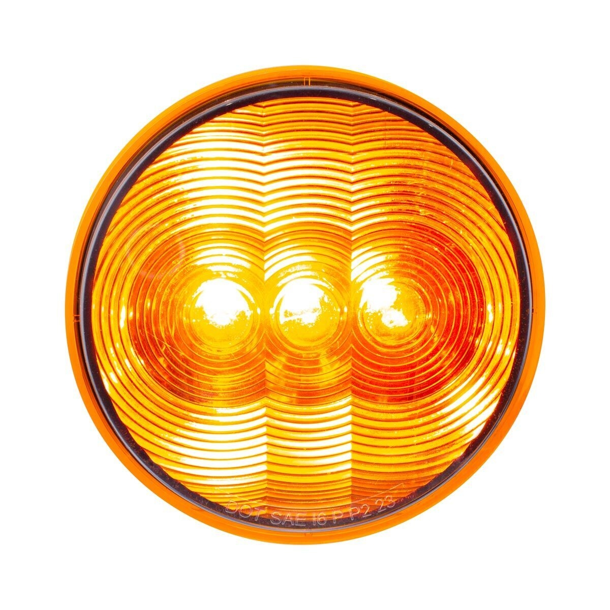 3 LED 4" Round Light(Turn Signal)-Amber LED/Amber Lens
