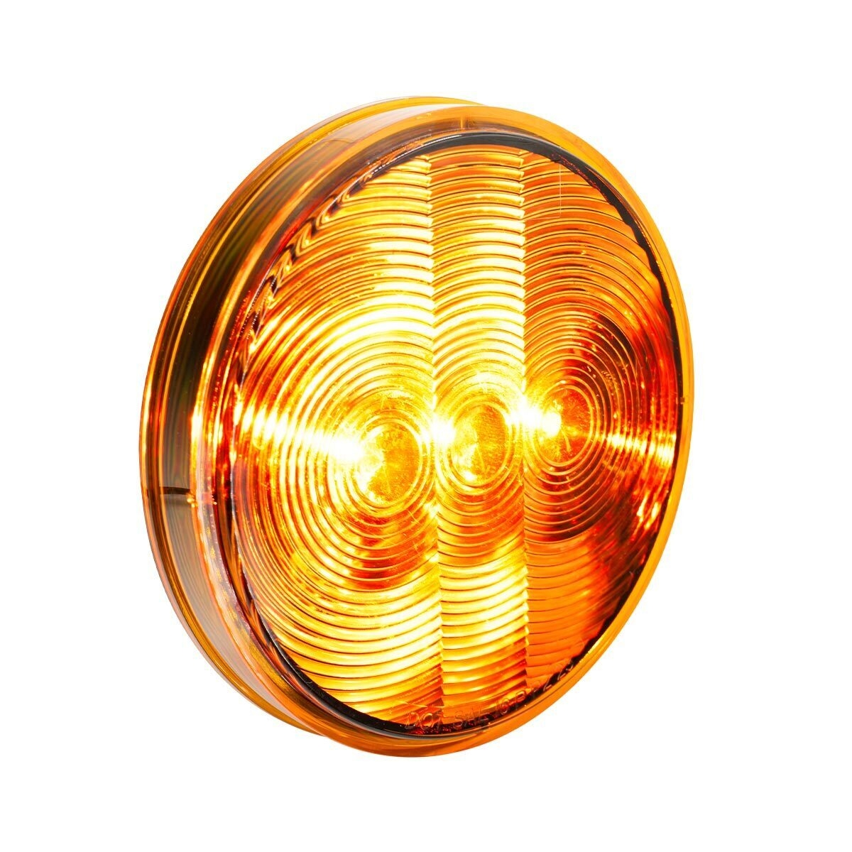 3 LED 4" Round Light(Turn Signal)-Amber LED/Amber Lens