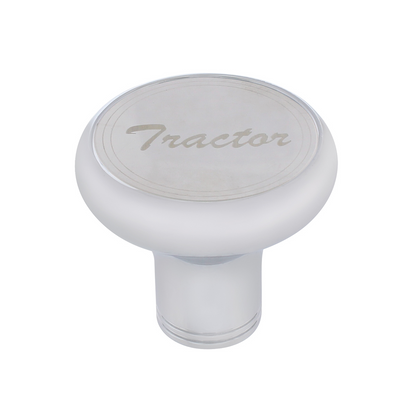 "Tractor" Deluxe Air Valve Knob - Stainless Plaque With Cursive Script