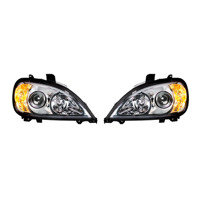 Chrome Projection Headlight Set For 2001-2020 Freightliner Columbia (Pair)